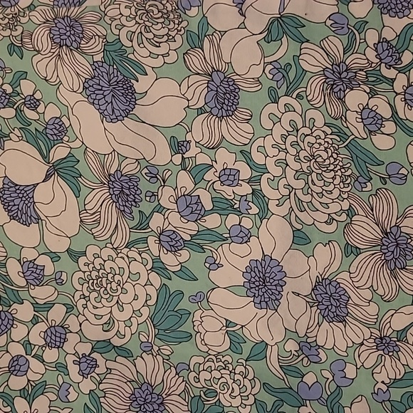 LIKE NEW Tibi Blue, Green, and White Floral Print Mod Spagetti Strapped Dress - Picture 4 of 16